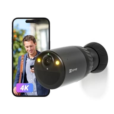 EZVIZ BC1C Telecamera WiFi Esterno Batteria 1080P, 100% Senza Fili, 210 Giorni di Durata della Batteria, Impermeabilità IP66, Visione Notturna a Colori, Alexa, Rilevamento di Persone, Modello eLife