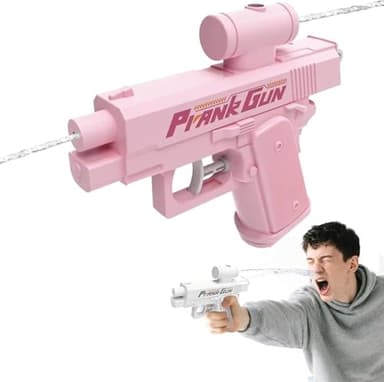 Prank Water Gun Pistola ad Acqua Scherzo Pistole Acqua Piccole Inversione Bidirezionale Compulsiva Pistola d'acqua per Giardino, Cortile, Piscina, Festa (Rosa)