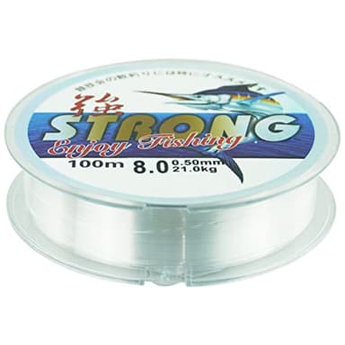 0,5 mm/100 m Filo di pesca monofilamento in nylon trasparente,Filo di pesca monofilo,Linea di pesca in nylon solido,per trota,carpa,pesce,lucioperca o decorazioni sospese
