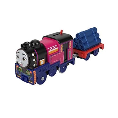 Il Trenino Thomas - Ashima locomotiva motorizzata a pile con vagone merci, giocattolo per bambini, 3+ anni, HMC22