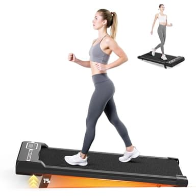 Tapis Roulant Con Inclinazione 7%, Tapis Roulant Salvaspazio 3 IN 1, 2.5HP, Display LED, Design Salvaspazio per Casa e Ufficio, Carico massimo di 130 kg (Nero scuro)