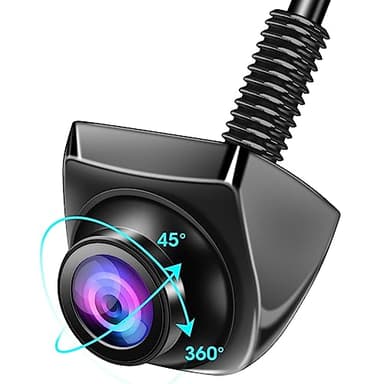 Retrocamera AHD 1080P Telecamera Retromarcia con Rotante 360°+45° Lente Retrocamera Auto 170° Grandangolo Universale NTSC Telecamera Posteriore Auto IP69 Impermeabile Telecamera per Auto [25fps]