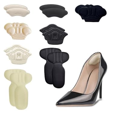 ZEMINRI 8 Paia Solette Scarpe Cuscinetti per Scarpe Anti-Attrito Antiscivolo Ridurre Numero Rimedi Proteggi Tallone per Scarpes Troppo Grandi Autoadesiva Donne e Uomini per Sneaker Tacchi Alti