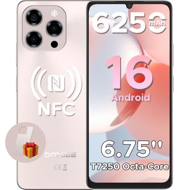 DOOGEE Note 58 Pro Smartphone Android 16, (8+24)GB+256GB/TF 2TB Cellulari, 6250mAh Telefono Cellulare, 6.75" 90Hz Octa-Core Telefoni,16MP+8MP/Fingerprint/Face ID/4G Dual SIM/Widevine L1/OTG/Tipo-C/NFC