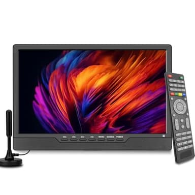 KCR 14 pollici LED HD TV, piccolo televisore con ingresso HDMI, sintonizzatore digitale integrato/HDMI/USB/DC-12IN per camera da letto, cucina, camper - Include telecomando
