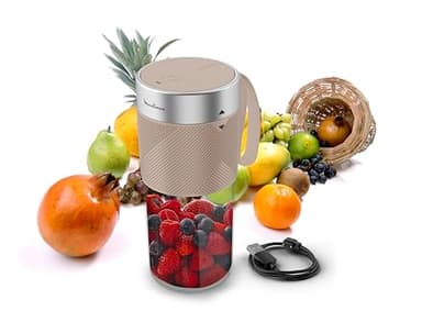 Moulinex Lightmix, Frullatore Portatile 300ml, Potente e Silenzioso, Bicchiere in Tritan Infrangibile, Lunga Autonomia e Auto Spegnimento, Colore Argilla, LM1C0A
