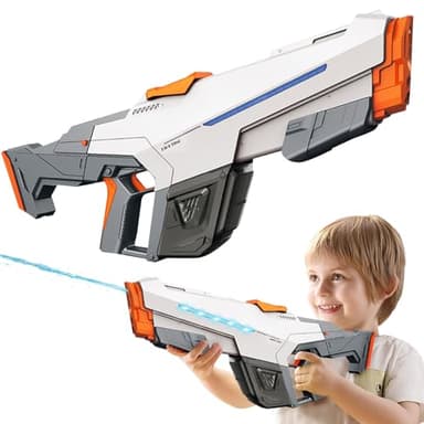 Pistola ad Acqua Elettrica, Fucile ad Acqua Elettrico Potente per bambini adulti, con Assorbimento Automatico, Capacità 610 ml, Pistola Acqua per piscina, feste, spiaggia all'aperto