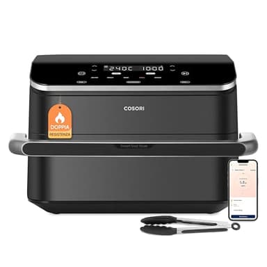COSORI Friggitrice ad Aria 10 Litri, 7 in 1 Dual Blaze TwinFry con Doppio Cestello 5L & 5L e Separatore Rimovibile, 2800W Air Fryer WiFi con Doppia Resistenza, 35-240℃, 70 Ricette Online, 4-8 Persone