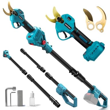 Cesoie da potatura elettriche a batteria 2 in 1, asta telescopica Makita 18 V, motore senza spazzole LCD per sega potatura a batteria, forbici per tagliare alberi da frutto