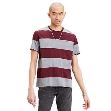Levi's Ss Original Hm Tee Rugby Stripe Sassafr, T-Shirt Uomo, Rugby Stripe Sassafras, S
