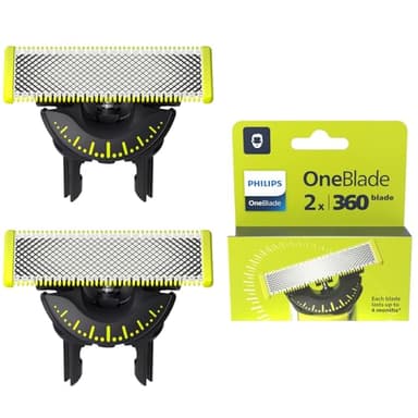 Philips OneBlade Original 360 lame, compatibili con tutti i modelli OneBlade e OneBlade Pro, 2 pezzi (modello QP420/60)