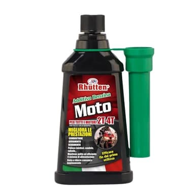 Rhutten, Additivo e Pulitore Benzina Moto 2Tempi e 4Tempi, Monodose Superconcentrata, Migliora le Prestazioni, Riduce Consumi, 150ml