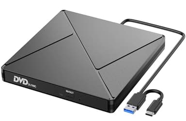 Umaniy Lettore DVD CD Esterno per PC Portatile, Masterizzatore CD/DVD +/-RW Drive CD ROM Unità DVD Esterne per Windows 11/10/8.1/7/XP/Vista/Linux/MacOS/Linux/Laptop/Desktop