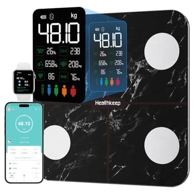 Bilancia Pesapersone Healthkeep Bilancia Impedenziometrica Bilancia Pesapersone Digitale Display VA Bilancia Pesapersone Meccanica Frequenza Cardiaca