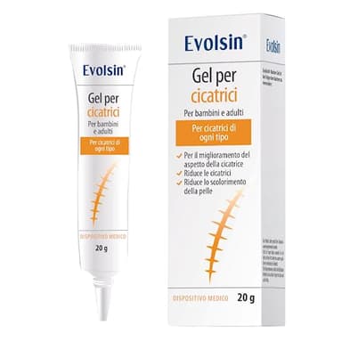 Evolsin - Gel silicone per cicatrici per bambini e adulti - Crema che riduce la visibilità delle cicatrici e riduce la tensione e il prurito - di tutti i tipi(20 g)