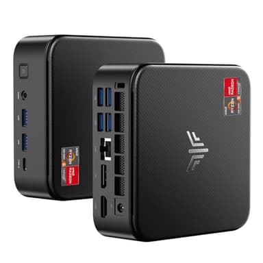 NiPoGi E3B Mini PC di ΑΜD Ryzen 5 7430U (Max 4.3GHz, 6C/12T, migliore di 5500U/5650U/5675U), 32GB RAM/512GB SSD, Mini Desktop Studio, WiFi 6/BT 5.2/4K Triplo Display/VESA Supportato