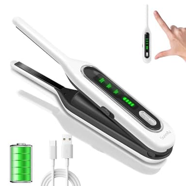 SUNMAY Voga Mini Piastra per Capelli Cordless per Capelli Corti, Ferro da Stiro a Matita Piccola da 3/10 Pollici, Piastra per Capelli e Arricciacapelli Wireless Portatile 2 in 1 da Viaggio