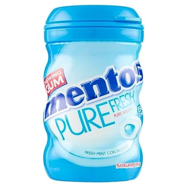 Mentos Pure Fresh, Chewing Gum, Gusto Menta, Senza Zucchero, Senza Glutine, Barattolo da 50 Gomme da Masticare