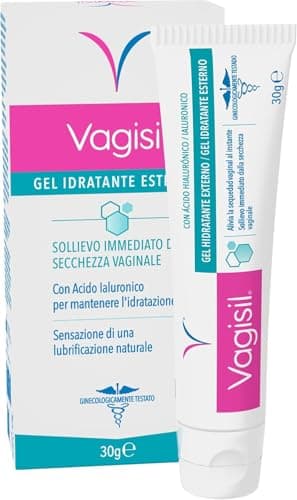 Vagisil Lubrificante Esterno a Base D'Acqua, Idratante Con Acido Ialuronico, Sollievo Immediato Dalla Secchezza Vaginale, 30 g