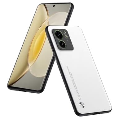HULLIN Custodia Compatibile Con Motorola Moto Edge 40 (6.55"), Cover Protettiva Pelle PU - Bianco