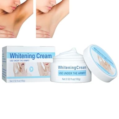 KOAHDE Crema Per Il Corpo Crema Schiarente,Crema Per Ascelle Sbiancante E Idratante,Intime Crema Sbiancante,Crema Sbiancante Pelle Scura,Idratante per l'intimità del Ginocchio Ascella,100G