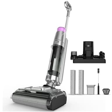 PuraLuce W13 Aspirapolvere Lavapavimenti Senza Fili Bagnato Asciutto con Asciugatura Termica e Funzione Mop 17500Pa Macchina Multifunzione Autopulente per la Pulizia a Umido di Pavimenti Rigidi