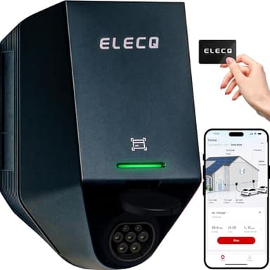 ELECQ Wallbox 7,4 kW Tipo 2 Monofase con WiFi OCPP RFID | Ricarica Solare e Gestione del carico (Richiede Power Monitor) | Caricatore Intelligente per Auto elettriche domestiche | Conforme GSE