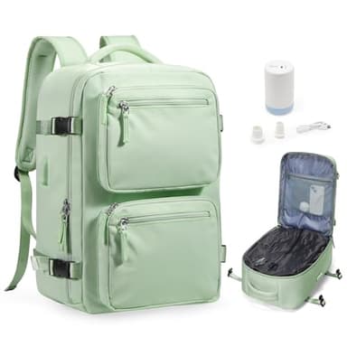 bluterm Zaino da Viaggio con Sottovuoto con Pompa Aereo Bagaglio a Mano Zaino da Viaggio Easyjet 45x36x20 Grande 40 Litri Sacca Sottovuoto Donna Uomo