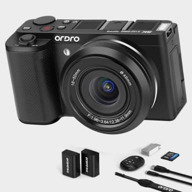 ORDRO NUOVA G930 Mirrorless Camera Zoom Ottico Vlog Camera 5K/30fps, 4K/60fps Fotocamere Digitali per Fotografia e Video (nero)