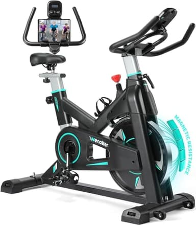 Cyclette, Resistenza magnetica Bicicletta fissa per casa, bici da interno con silenziosità, volano pesante e monitor LCD migliorato[Aggiornato 2025]