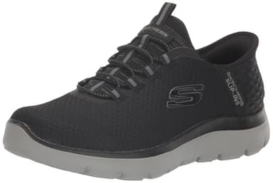 Skechers Uomo Summits High Range Scarpe da Ginnastica, Black Mesh/Charcoal, 42 EU