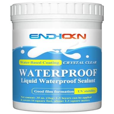 Sigillante Impermeabile Liquido Trasparente 1 Kg，Endhokn Agente Impermeabile Invisibile, Resina Liquida Impermeabilizzante Bagnoe, Tetto e Muro Esterno Riparazione Delle Perdite Agente Anti-Perdite