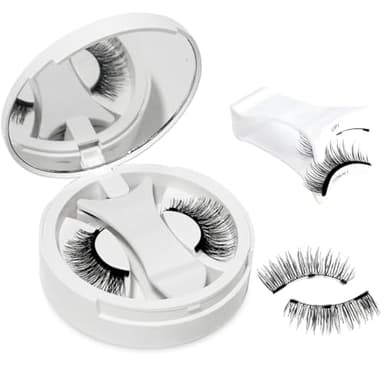 Ciglia Finte Magnetiche con Applicatore, Senza Colla, Facile da Indossare e Rimuovere, Riutilizzabili per un Look Naturale, Istruzioni Incluse