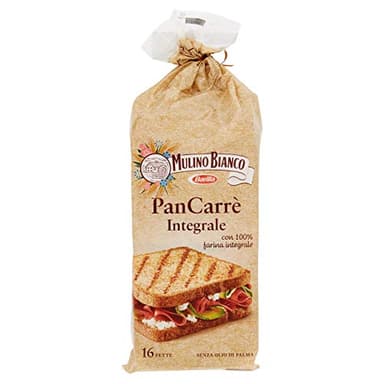 Mulino Bianco Pan Carrè Integrale, con 100% Farina Integrale, Senza Olio di Palma, 315 gr