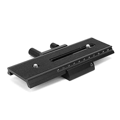 Slider da 11 cm, cursore per guida di messa a fuoco macro a 2 vie con montaggio a vite per guida della fotocamera 1 4" per riprese ravvicinate universale per fotocamere DSLR