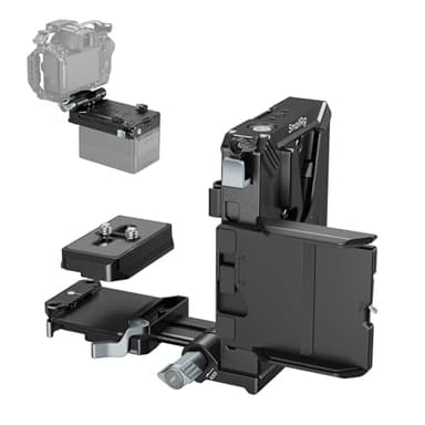 SMALLRIG Kit Piastra Batteria V Mount Aggiornato, con Piastra QR per Arca, Protezione Schermo LCD E Clip per Cavi, Alimentazione D-Tap E Usb-C, Rig Video Tutto in Uno per Fotocamere Mirrorless/DSLR