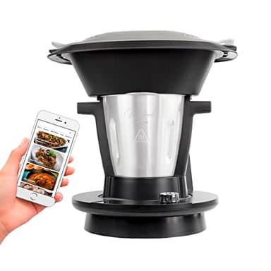 PRIXTON - Robot da Cucina Multifunzione My Foodie - WiFi - Potenza 1000 W - 7 Funzioni - Ricettario Online - Touch Screen - Ciotola Acciaio Inossidabile