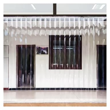 Tenda a doghe verticali in PVC trasparente, per porte, congelatori, refrigeratori e magazzini, 120 x 230 cm, ideale per negozi e fienili, migliora visibilità e isolamento