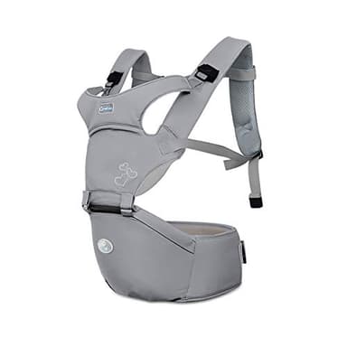 SONARIN Front Premium Marsupio Neonati Ergonomico Con Sedile,Multifunzione,Bambino da 0 a 3 anni,fibbia rotante a farfalla,Sicuro e Comodo,Adattato al crescere del tuo bambino(Grigio)