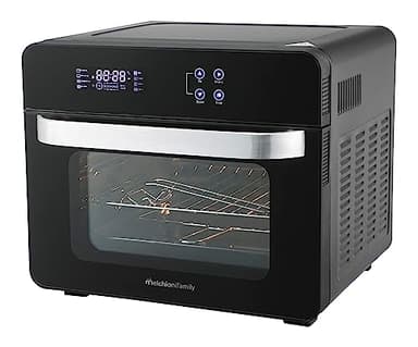 Melchioni Family | Combo Friggitrice ad Aria Forno VITTORIA, 24 litri di Capacità, Friggitrice + Forno Statico e Ventilato con 11 Programmi, 45-230°, Colore Nero