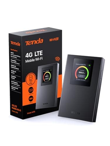 Tenda (Nuovo) MF6 Saponetta WiFi con SIM CAT 4 150Mbps, Wi-Fi 6 AX300Mbps, Router WiFi con SIM Portatile, Schermo LCD a Colori, Batteria Ricaricabile, USB-C Porta, Carica con Powerbank, Plug & Play