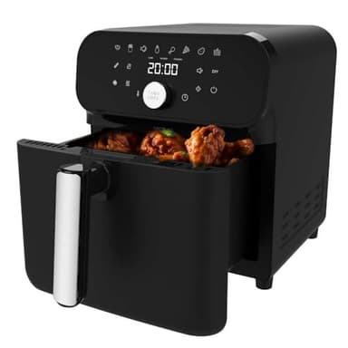 Cecotec Friggitrice ad Aria 6L Cecofry Smokin' Duo 6000. AirFryer 2000W, 2In1: Doppia Resistenza, Doratura e Affumicatura Perfette, 13Menu, Temperatura Regolabile, Pannello Sfioramento Multifunzionale