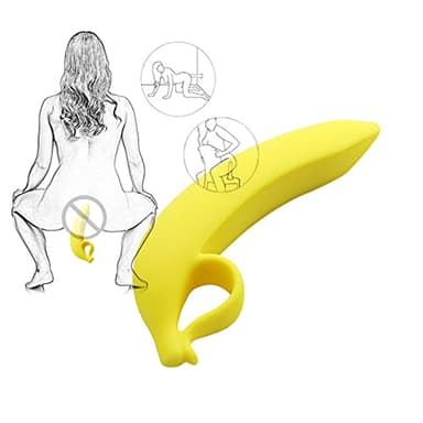 Lover Mall Spina a Banana in Silicone Morbido Trainer Sexy (Giallo)