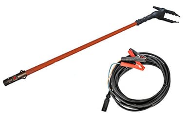 UNITED TRADE Raccogli olive abbacchiatore elettrico potenza 400w voltaggio 12v con asta allungabile fino 3 mt cavo 10mt montato con asta 15mt United