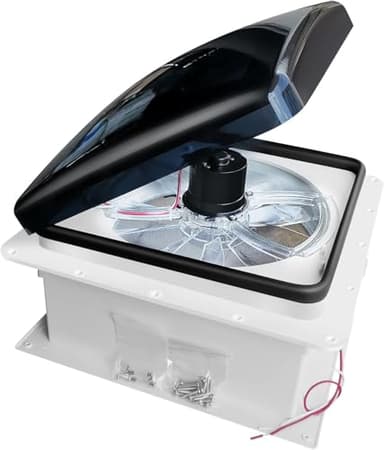 Ventilatore da Tetto per Roulotte,Ventola di Ventilazione per Camper da 15.7 pollici,Ventilatore 12 volt per Camper,40 x 40 Cm ventilazione da Tetto,Ventola di scarico reversibile per Camper Caravan