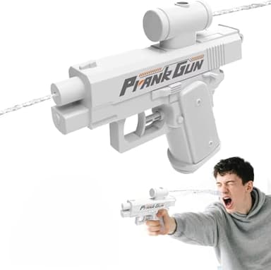 Prank Water Gun Pistola ad Acqua Scherzo Pistole Acqua Piccole Inversione Bidirezionale Compulsiva Pistola d'acqua per Giardino, Cortile, Piscina, Festa (Bianco)
