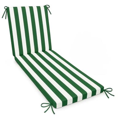 HAND - Materassino per Lettino Prendisole Sfoderabile - Cuscino Lettino Prendisole (Verde Rigato)