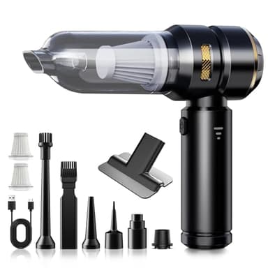 KITBEZN Aspirabriciole Senza Fili, 18000PA Aspirapolvere Portatile Senza Fili per Auto, 3 in 1 Mini Aspirapolvere Potente con 2 Filtri HEPA, Ricaricabile Aspirapolvere per Auto, Ufficio