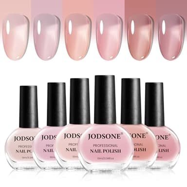 JODSONE Jelly Smalto Set 6 Colori, Senza Chip, Durevole, Asciugatura Rapida, All'aria, Manicure Professionale, Unghie Ad Asciugatura Rapida Kit Smalto per Unghie Nail Art Manicure DIY Salon