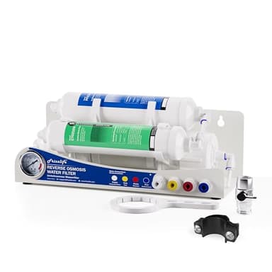 FRIZZLIFE Impianto osmosi Acquario, osmosi inversa, per acquari,BFRO100 con manometro